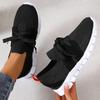 Lucyever Brown Knit Breathable Sneakers Shoes Women 2024 New Soft Sole Platform Flats Woman Plus Size 43 Non Slip Casual Shoes