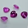 Natural Pink Ruby Loose Gemstone Untreated Heart Cut 16 pcs 6x6 mm for Jewelry Making and Crafts