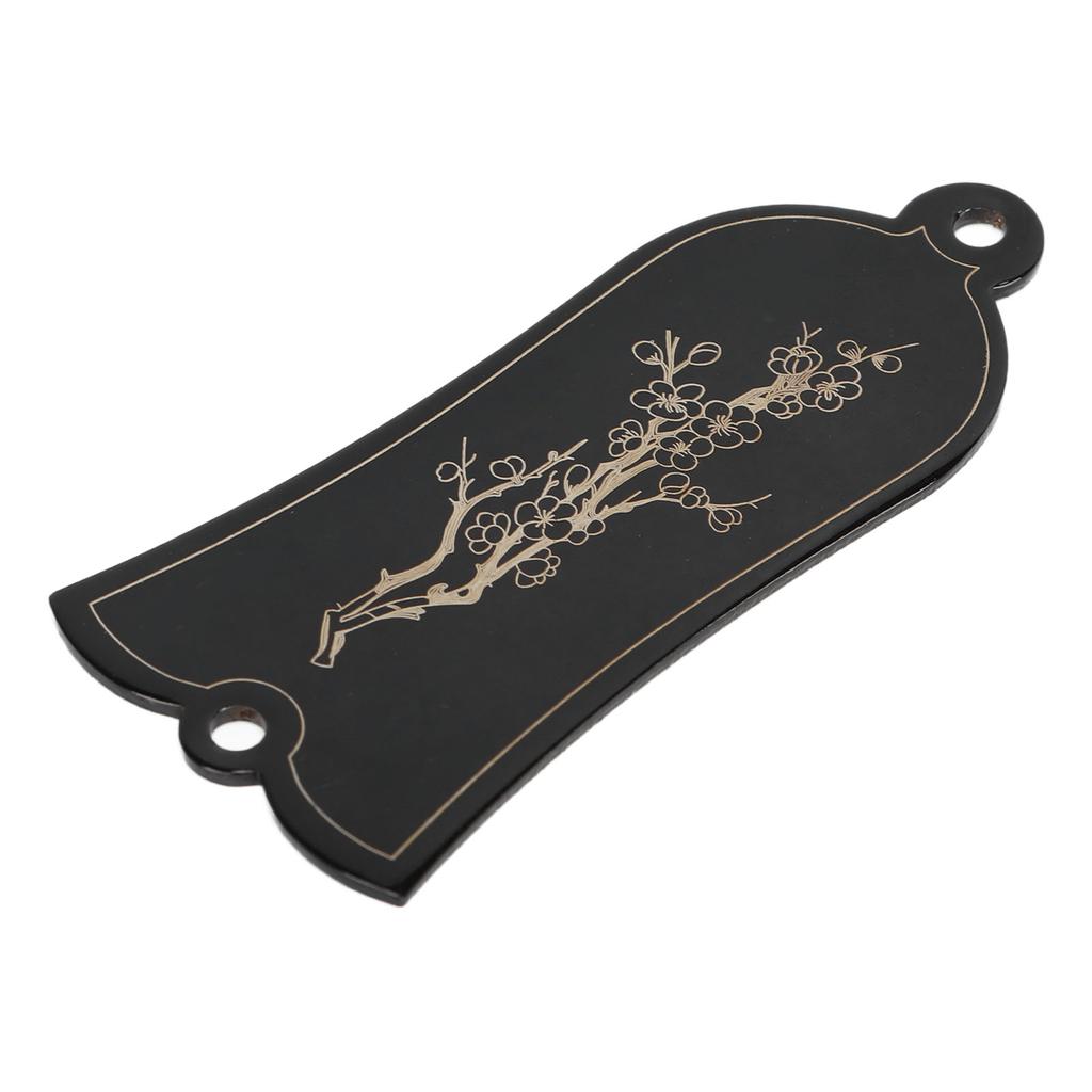 Guitar Truss Rod Cover Decorative Iron Black Plum Blossom Pattern Bell Shape 2 Holes Electric Guitar Parts