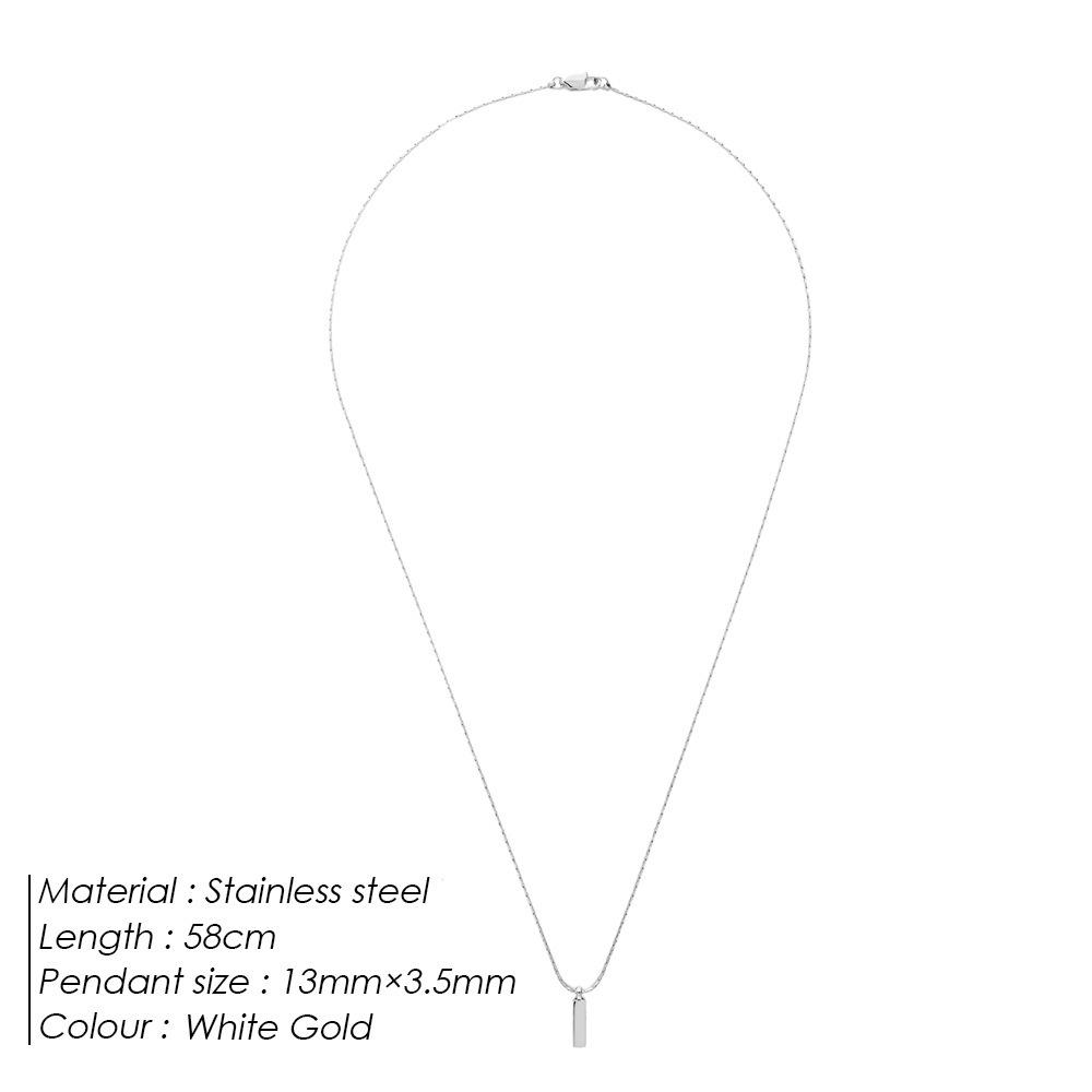 

Small brick fashion men s necklace hip hop niche design sense collarbone chain light luxury sweater chain accessories