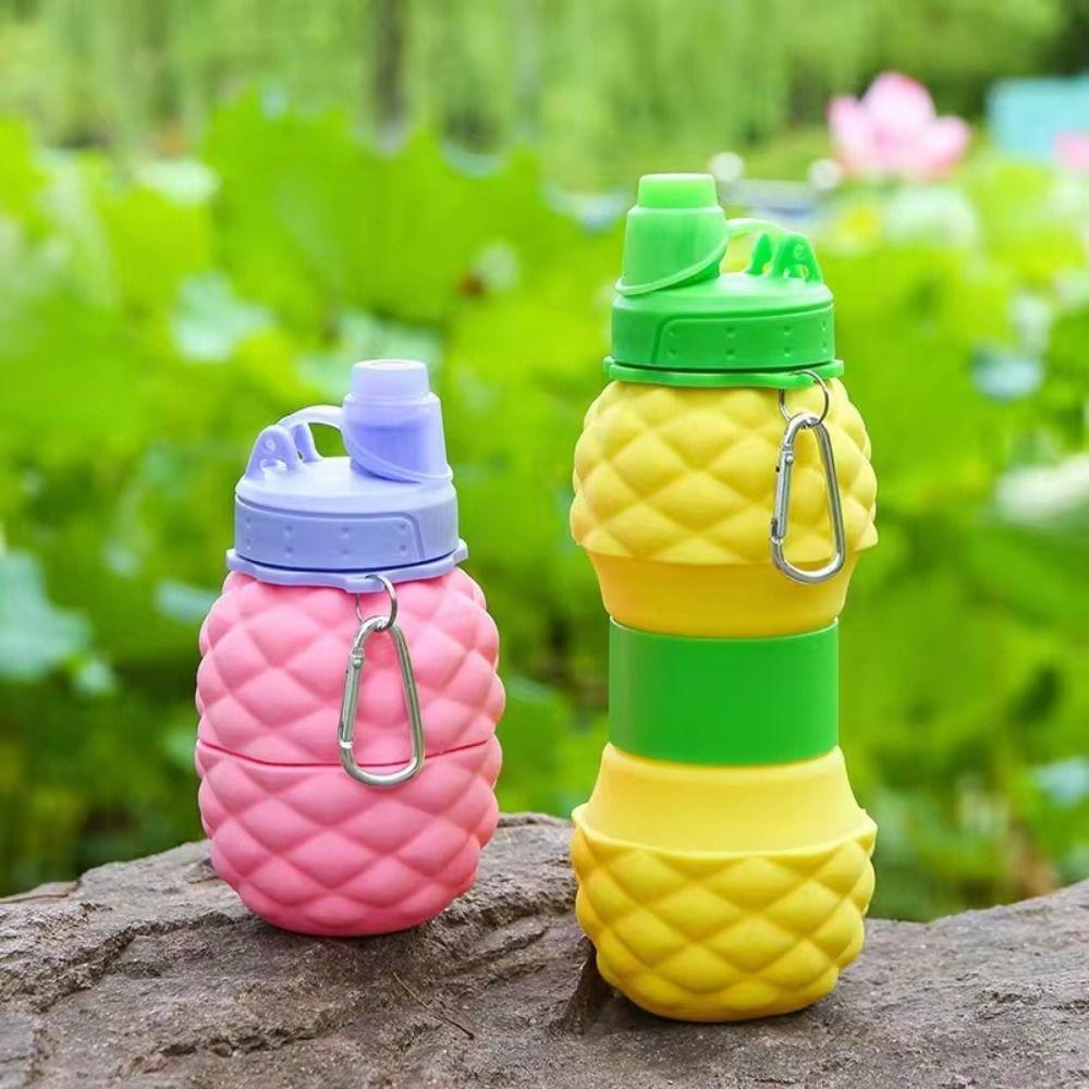 Reusable Silicone Water Bottle 700ml Hiking Water Cup Portable Collapsible Water Bottles  Outdoor