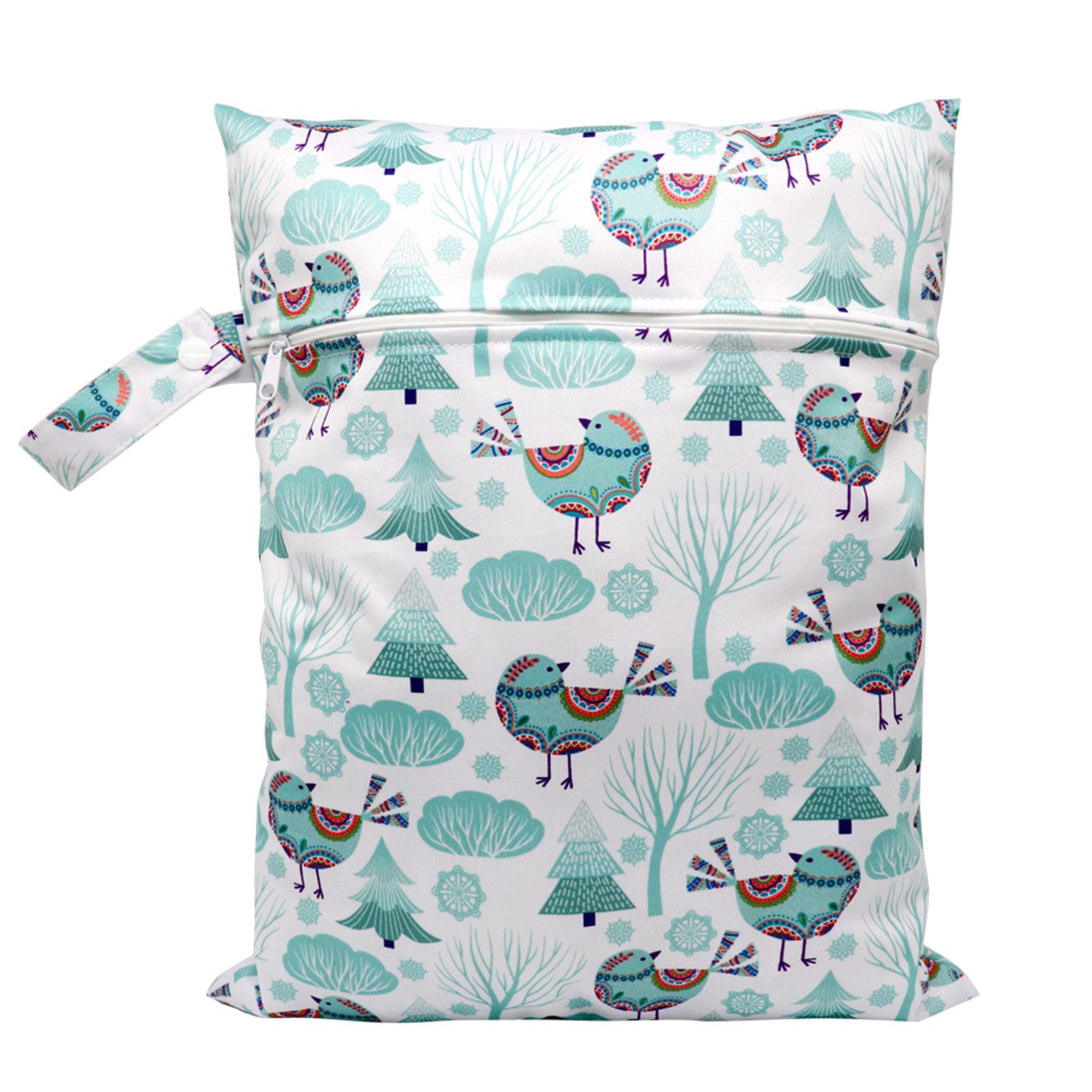 

Сумка для детских подгузников с мультяшным принтом, водонепроницаемая, влажная, сухая, на молнии, сумка большой емкости для коляски и путешествий, прочная 25