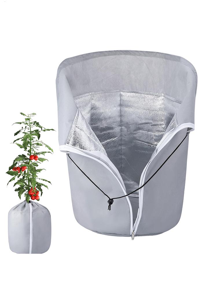 Plant Winter Protection Pot Anti-Frost Winter Pot Plant Cover Reusable Heavy Duty Plant Protector Bag With Drawstring And Zipper
