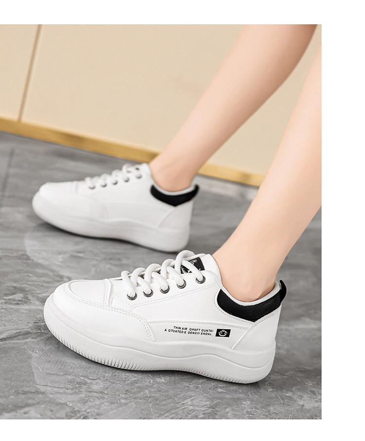 

Spring and Autumn Women s Leather Versatile Comfortable Non-slip Mesh Lined Student Running Shoes 37 білий