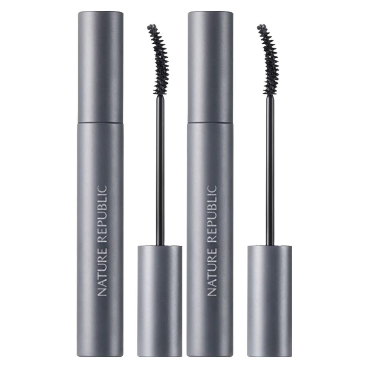 

Nature Republic Botanical Superproof Mascara 01 Long & Curl 7.5g x 2pcs - Smudge-proof Long Lasting Eye Makeup