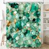 Luxury Green Marble Pattern Shower Curtain Waterproof Fabric Decorative Bath Accessories for Bathroom Decoration Set Size: 72x84