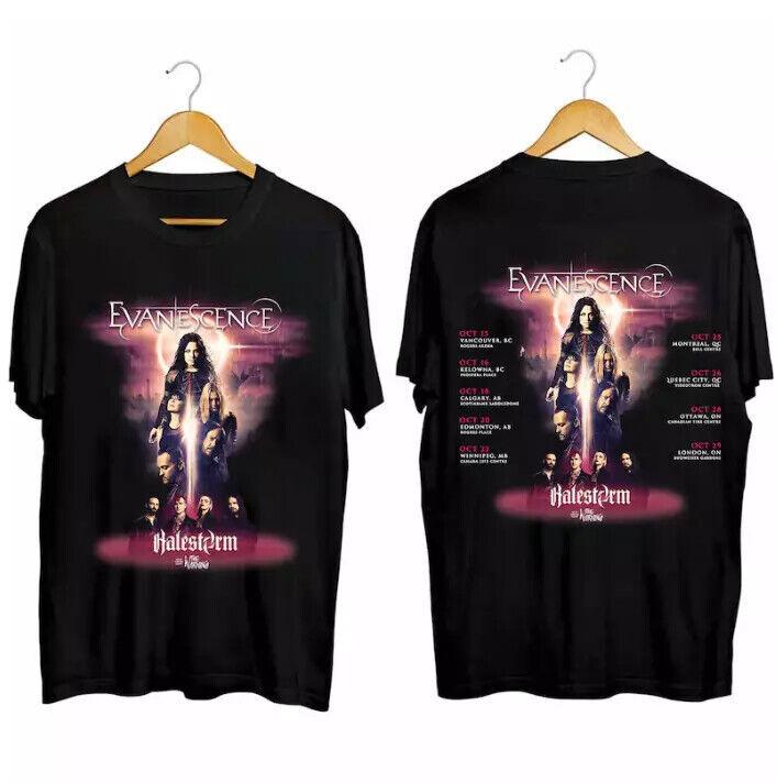 Тур Рок-группы Evanescence, Музыкальная Футболка с Концертом Evanescence 2024 PA0410_28 Унисекс Футболка S