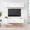 6 Piece TV Cabinet Set White Particleboard