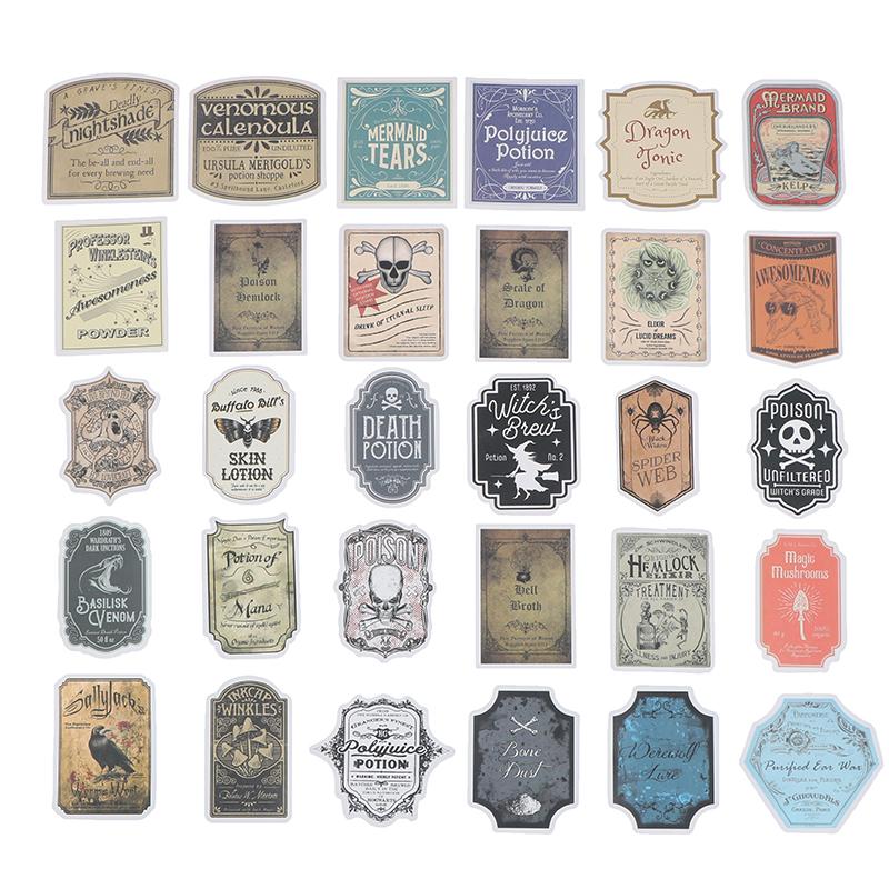 50Pcs Potion Label Cartoon Stickers Suitcase Guitar Laptop Skateboard Sticker