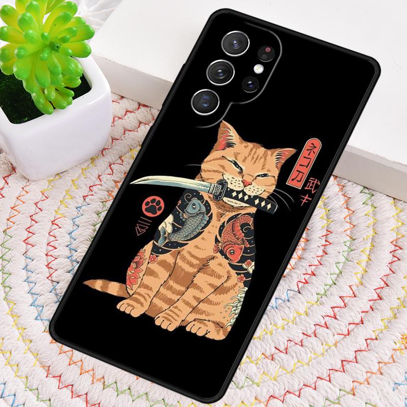 Japanischer Stil Tiger Katze Shiba Inu Silikon Handyhülle für Samsung Galaxy note 10 pro S26 S25 S24 S23 S22 S21 Plus Ultra Hülle