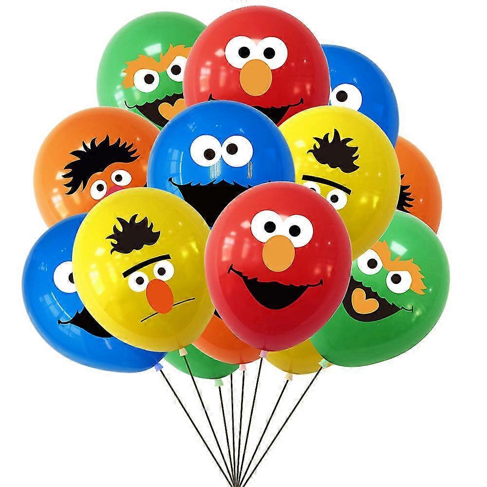 Sesame Street Themed Birthday Party Decorations Paper Banner Pull Flag Cake Insert Card Balloon Set