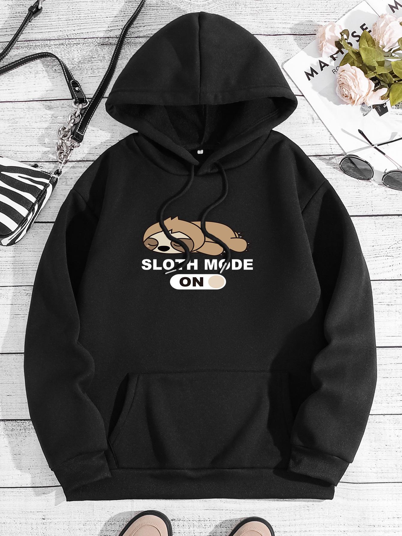 

Женский свитер с капюшоном и анималистичным принтом на бархатной подкладке для осени и зимы 5XL чёрный