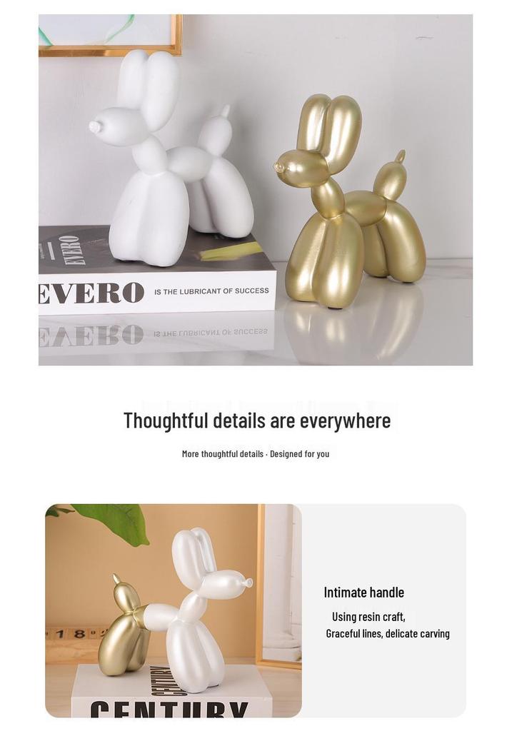 Modern Balloon Dog Resin Ornament for Home Décor - Ideal for Living Room, Entrance, TV Cabinet, Wine Cabinet, or Bookshelf.