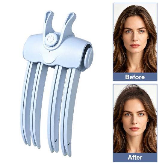 Cordless Volume Clip for Hair 2Pcs Heated Clip, Electric Root Volumizer Crimper, 3 Minute Lifting Portable Comb Flat Hair, Dual