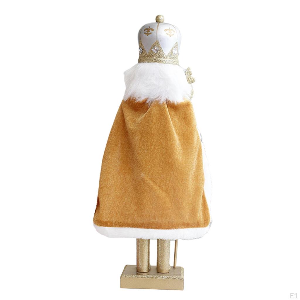 Carved Wooden Christmas Figurine Handcrafted Party Decoration