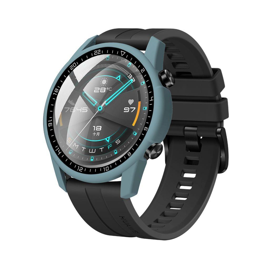 Full Coverage Screen Protector Frame Bumper Shell PC Tempered Glass Cover Dial Scale Protective Case For Huawei Watch GT 2 46mm