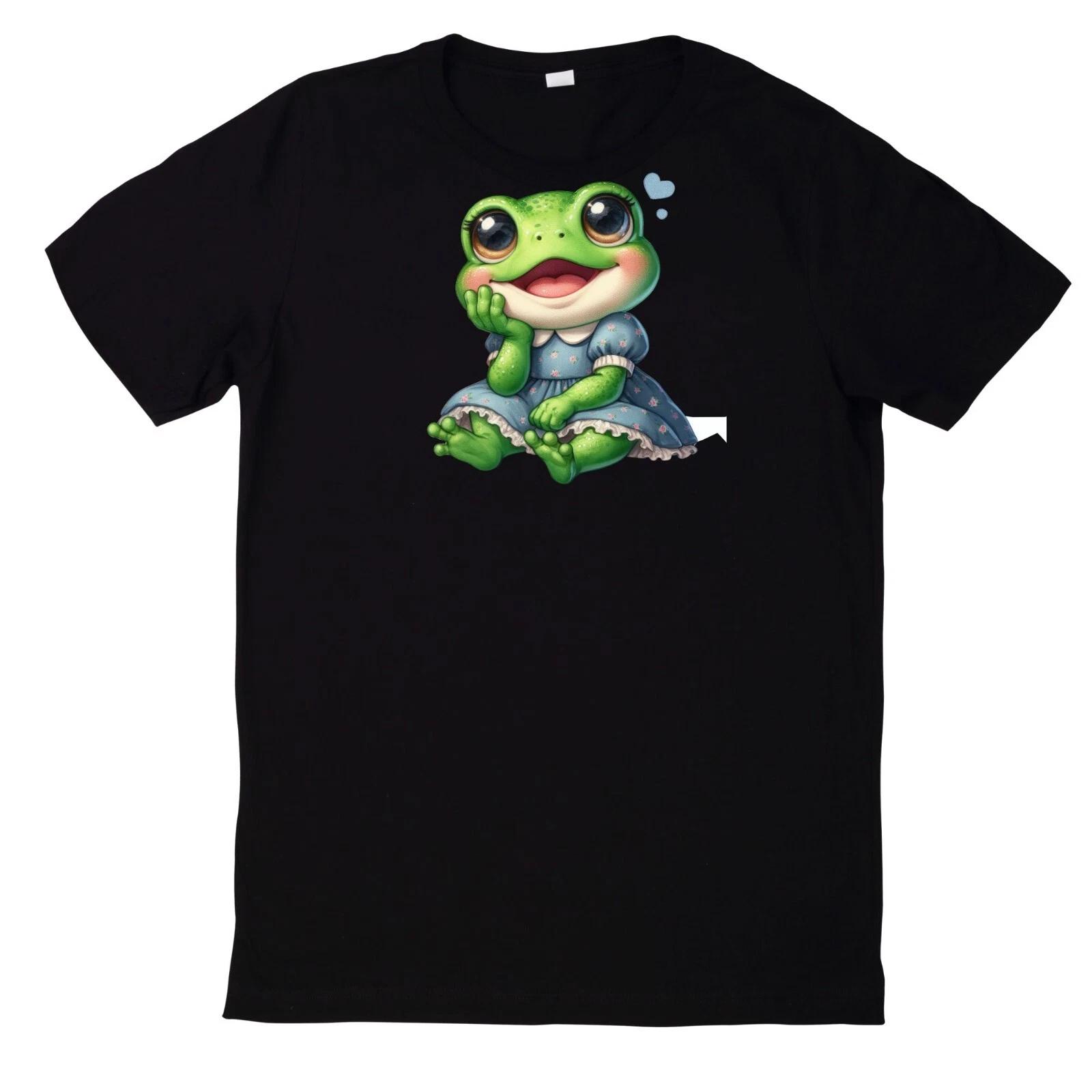 T-Shirt Lustiger und süßer Frosch Motiv Baumwolle L