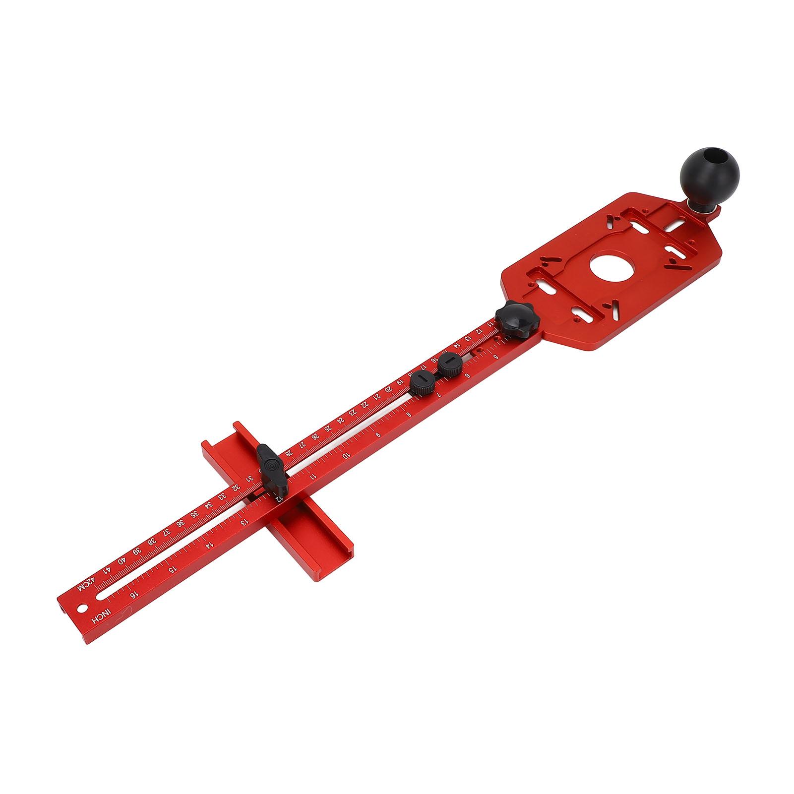 

Router Milling Groove Bracket Aluminum Alloy 3 in 1 Multifunctional Router Circle Cutting Jig Guide for Woodworking