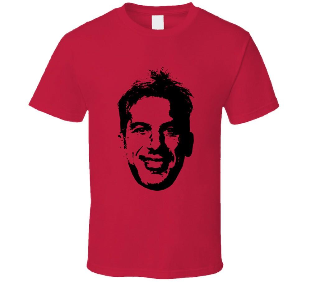 Крис Челиос Большая Голова Чикаго Хоккей Спорт Фан Крутая Футболка Унисекс Футболка S