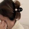 Large Velvet Pearl Hair Claw Clip - New 2025 Style Shark Clip Hair Accessory