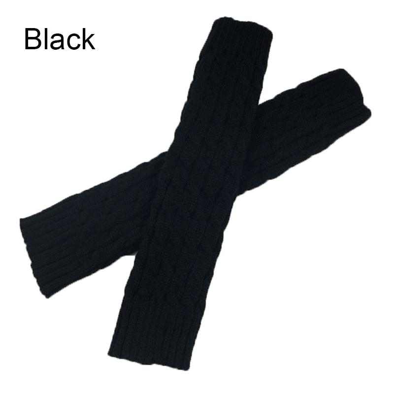 Гетры для женщин, вязаные гетры, вязаные крючком зимние наколенники, длинные носки-манжеты для женщин и девочек чёрный