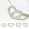 Scarf Buckle Clip for Women Smooth Edges No Snag Silk Ring with Rhinestones Non-Slip