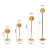 Gold-Plated Stainless Steel Double-Sided Table Number Plate for Restaurants