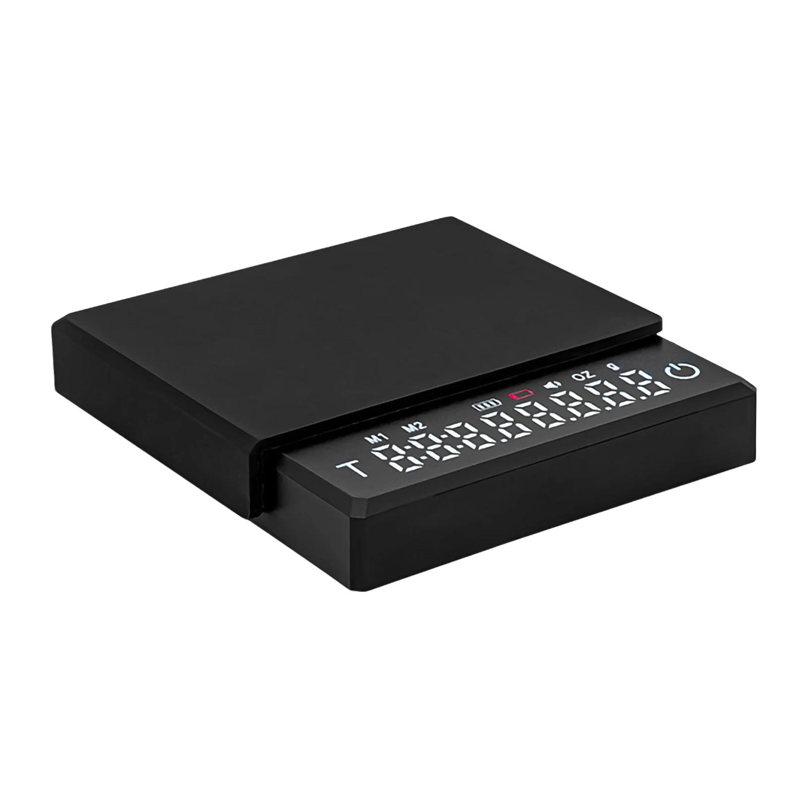 

Kitchen Coffee Scale with Led Screen Mini Digital Scale Rechargeable 0.1G High Precision 3 Modes Drip Scale Barista Gift чёрный