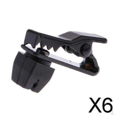 6xMini 5mm Microphone Lapel Tie Clip Holder for Chat Meeting Interview
