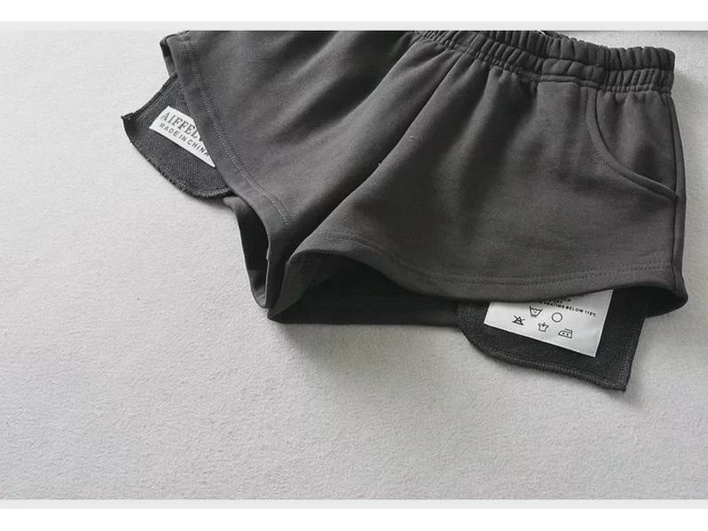 Damshorts med hög midja, elastisk midja, lös passform, sommar - Hot Girl-stil