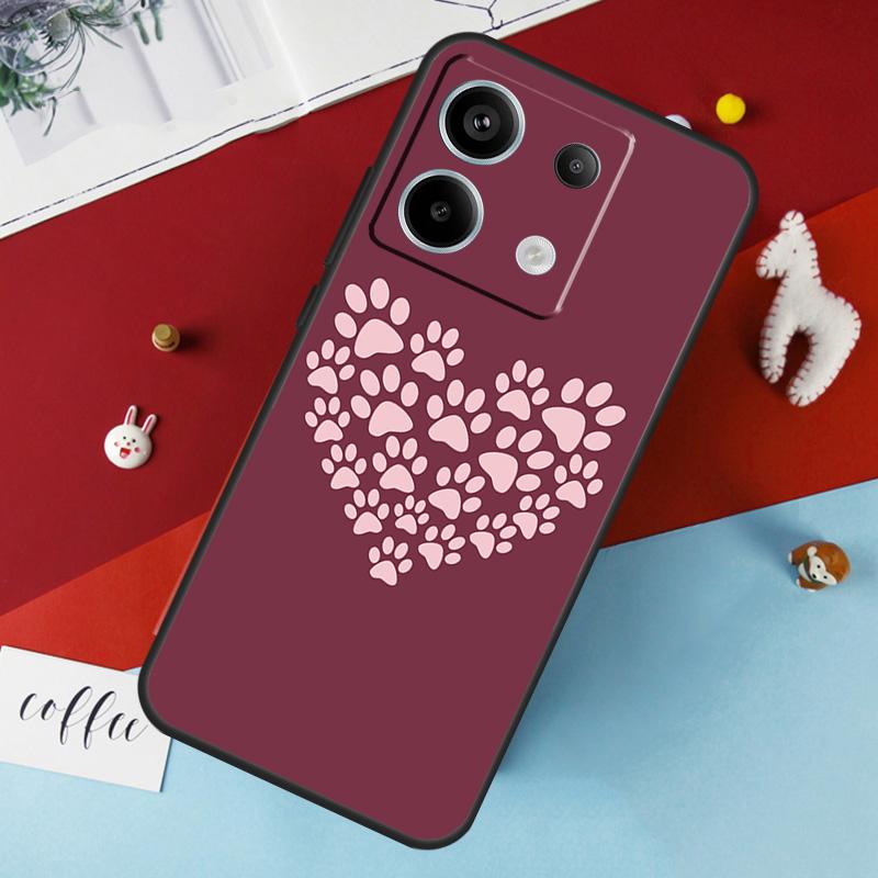 Cat Dog Paws Case For Xiaomi Redmi Note 14 Pro 13 12 11 10 15 Pro Plus Redmi 15 14C 10C 12C 13C 15C Cover