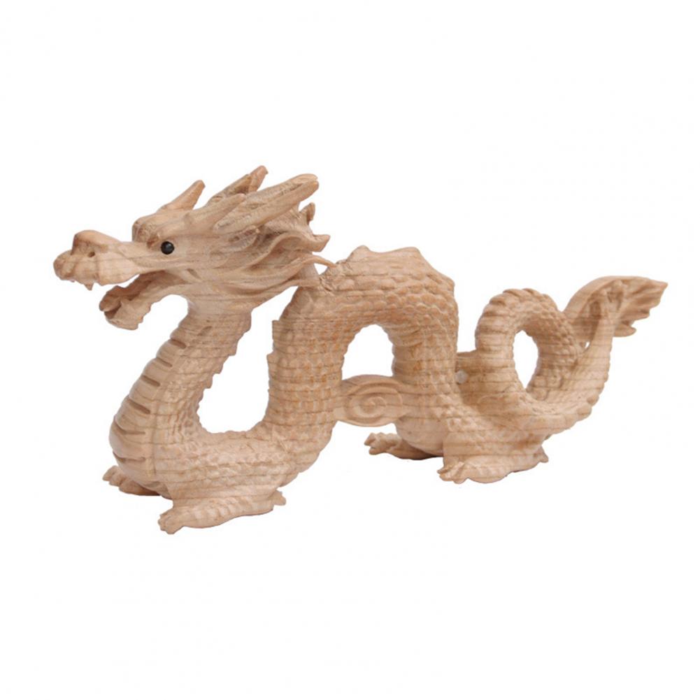 

Peach Wood Chinese Dragon Figurine Bring Good Luck Wealth Carved Natural Wood Zodiac Dragon Mascot Statue Sculpture W2906WW-