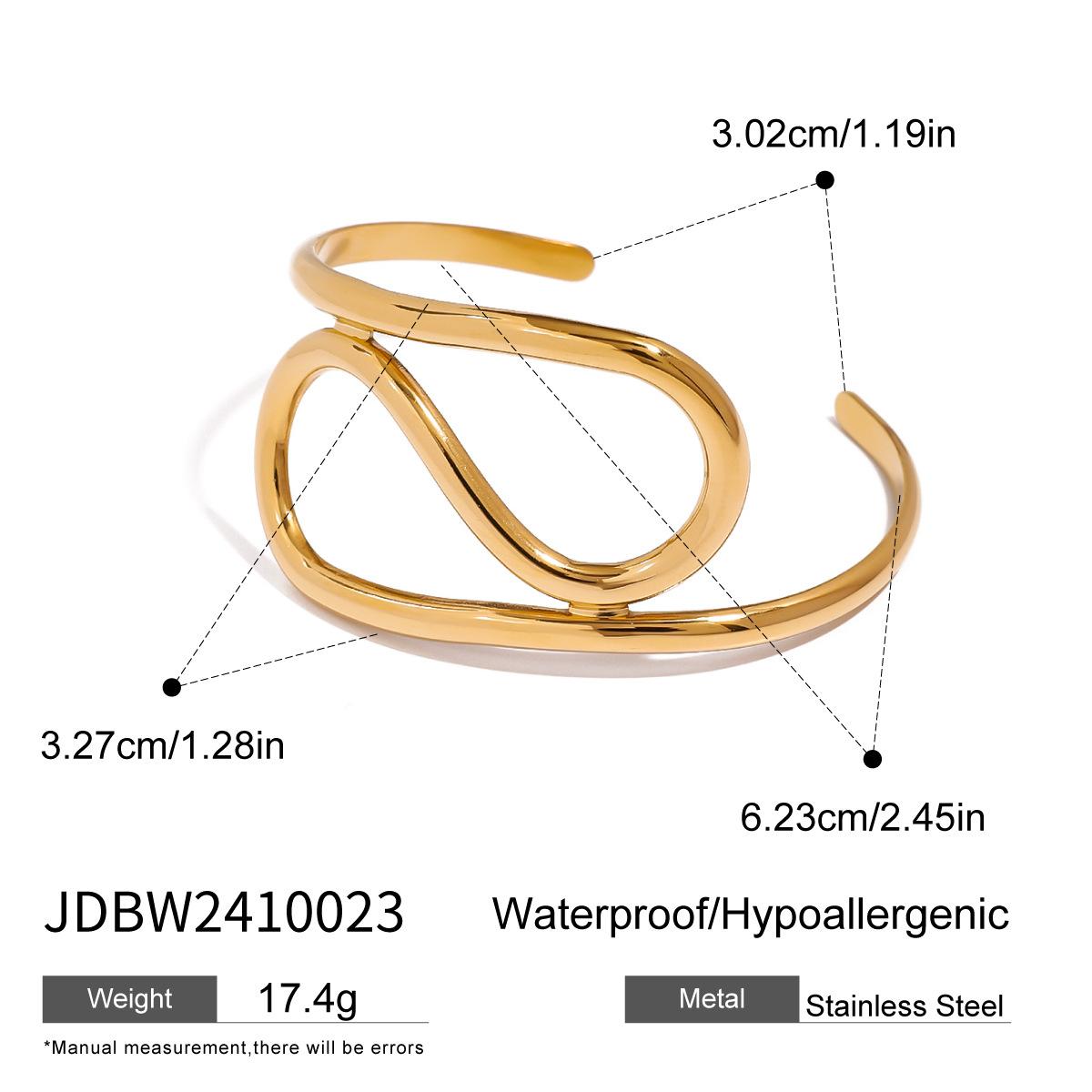 Jiedin European and American stainless steel geometric bracelet high version open bracelet titanium steel bracelet bracelet