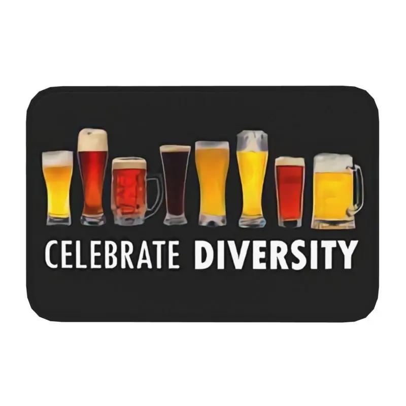 Drinking Beer Printed Doormat Welcome Mat Shop House Indoor Non-slip Home Entrance Floor Carpet Washable Bathroom Bedroom Rug
