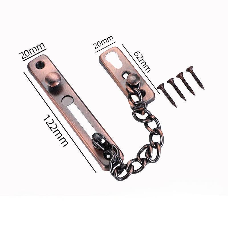 Corrosion Resistant Stainless Steel Door Security Chain Anti Theft Easy Install Latch for Home Coastal Hotel