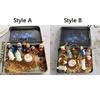 Metal Tin Box Mini Christmas Trough Set Holy Family Christmas Figurines  Bedside Table