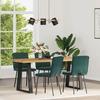 VidaXL Dining Chairs Set of 4 Dark Green Velvet 3315288