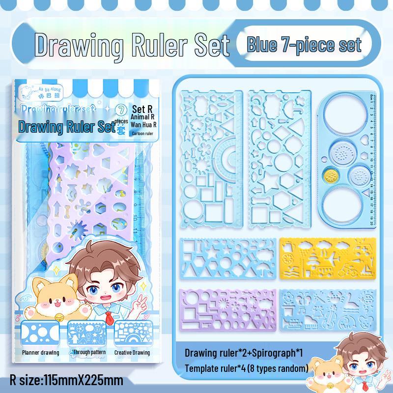 

Многофункциональный геометрический набор спирографа Kaba Bear - 7 предметов для студентов 15 cm