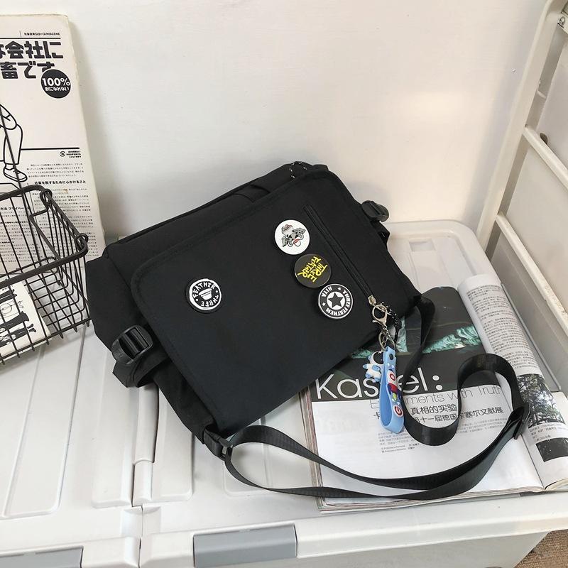 Trendige Nylon-Crossbody-Tasche für Herren, große Kapazität, japanischer Stil, Messenger Bag, lässige Schultertasche im Harajuku-Stil, Sac Bags