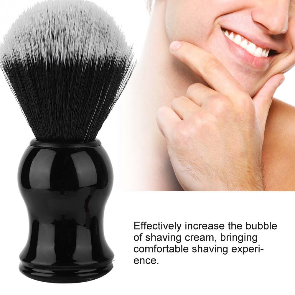 Portable Men Soft Brush Hair Delicate Handle Beard Shaving Brush Barber Salon Tool #02