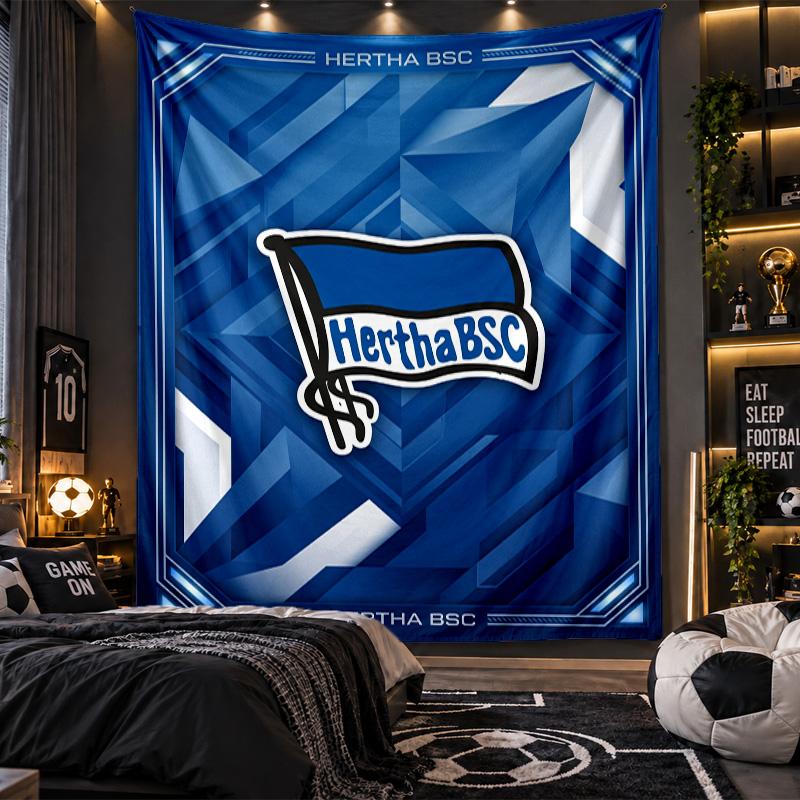 Wall Hanging Tapestry hertha bsc FC Print Cloth for Living Room Bedroom Home Decor