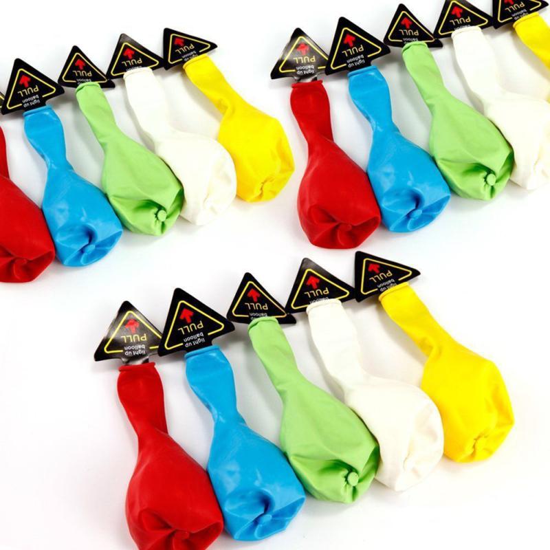 5pcs Latex Light Up Balloons With Led Lights Flashing Balloons For Birthday Wedding Celebration