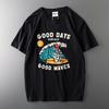 Export Tail Single Cut Label Amekaji American Short Sleeve T-Shirt Men's Ins Fashion Brand All-Matching Export Original Single Men's Clothing Tops