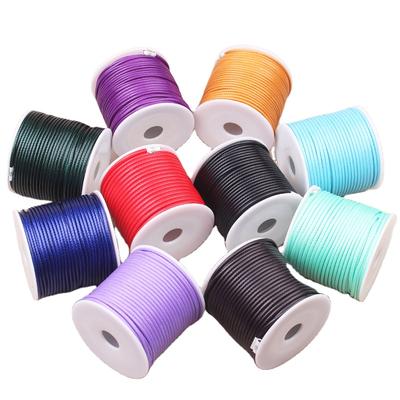 Customized 3mm Waxed Polyester Cord Thread Beading String for Bracelet Necklace Jewelry Diy Craft Making Macrame Supplies