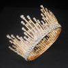 Luxury Full Rhinestone Tiara Crowns for Women/Girls Pageant Prom Round Diadem Wedding Bridal Hair Jewelry Accessories