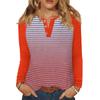 Women's T Shirt Print Button Long Sleeve Daily Weekend Fashion Basic V- Neck Regular Top