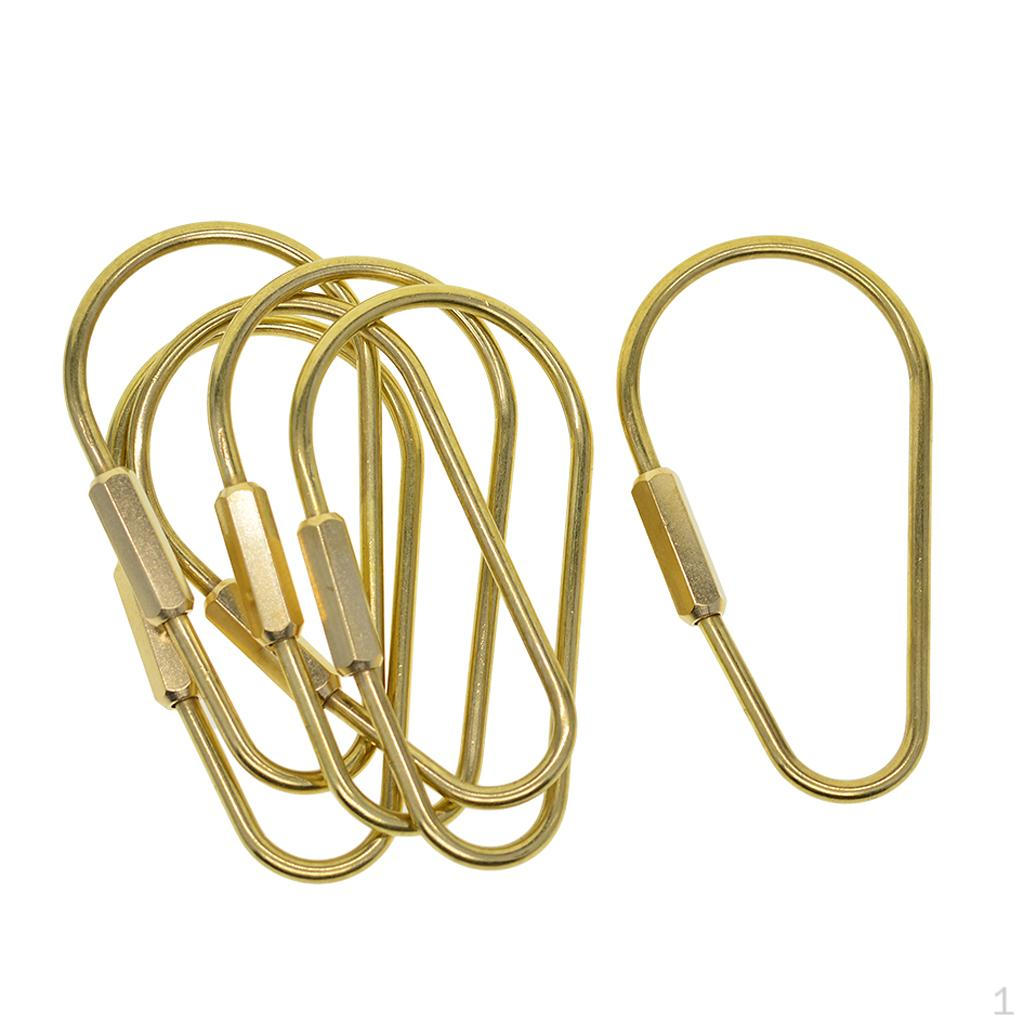 

6pcs Screw Locking Carabiner Clasp Key Chain Clasps 75x40mm