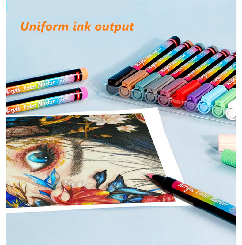 Set markere acrilice moale guașă colorată Gou Xianbi DIY gooka model ceramică stilou graffiti