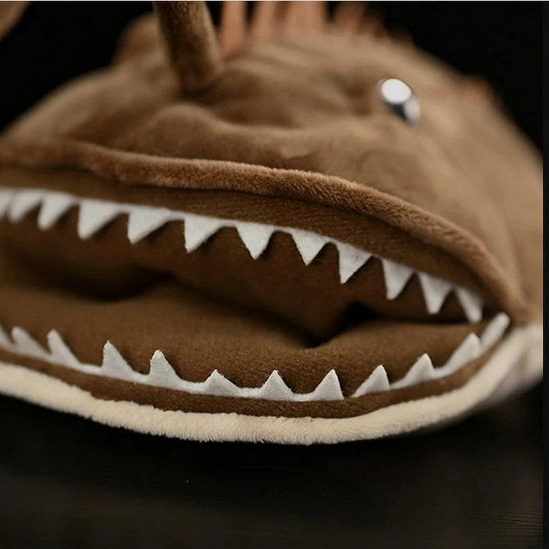 New Anglerfish Monkfish High Fidelity Plushie Lophius Americanus Plush Toys Lifelike Sea Animals Simulation Doll Toy Gifts Kids