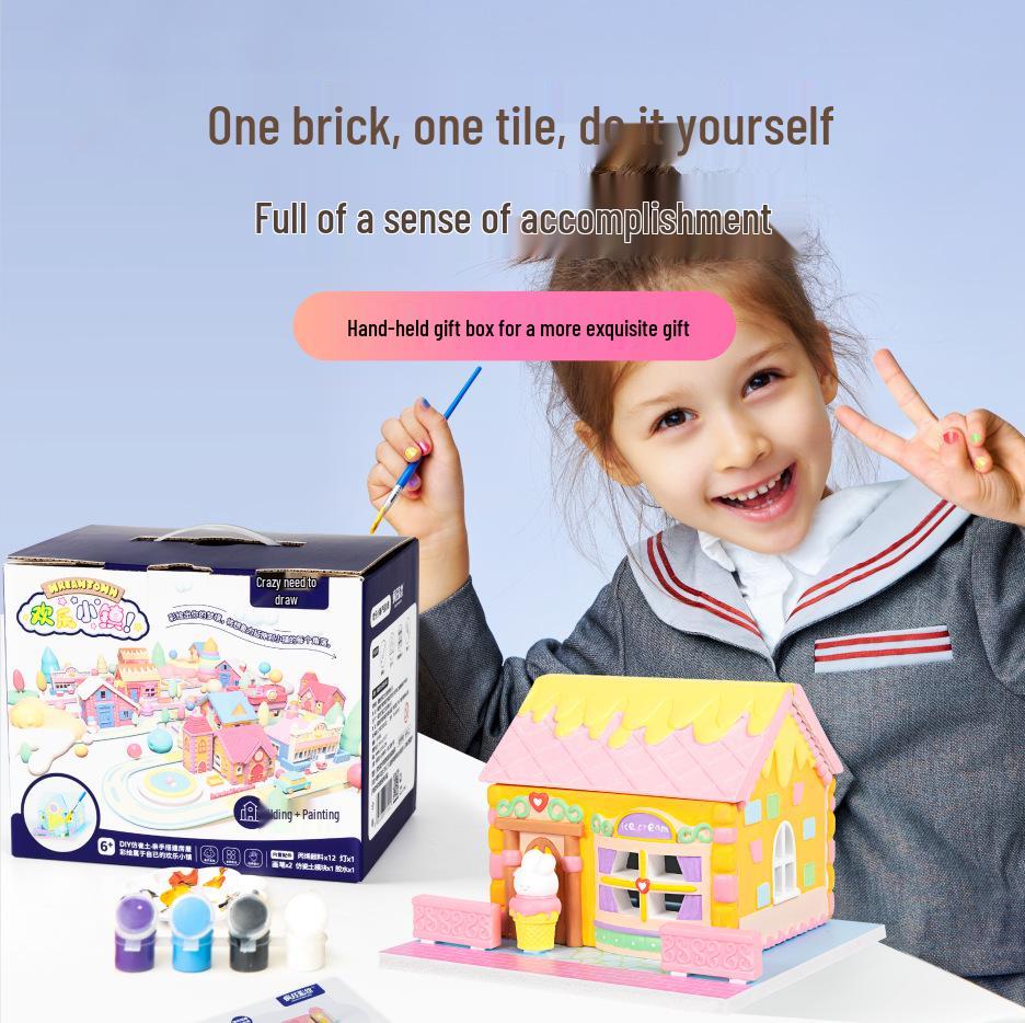DIY Children's Gypsum Cabin Painting & Assembly Set